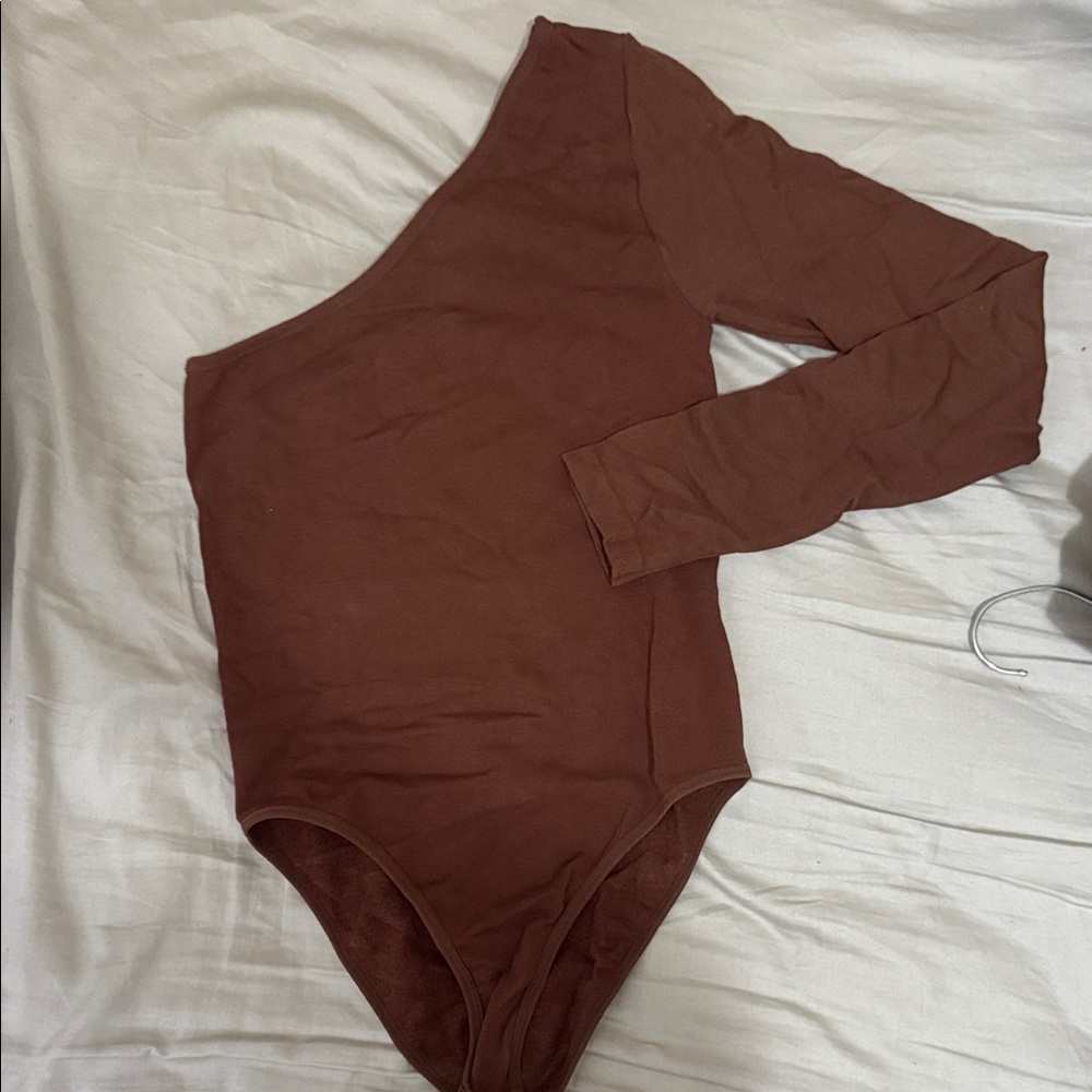 Forever 21 Brown One-Shoulder Bodysuit